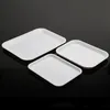 Pastry Dessert Plastic Dish White Rectangle Cake Storage Dinner Plate Bread Tea Cup Tray Hotel Home Kitchen Tableware Plates BH5430 WLY