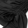 Casual jurken vrouwen scheve kraag sexy jurk 2021 lady mesh gesplitste lente trekkoord mini -imperium geplooide transparante slanke vestidos streetwea