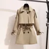 Damskie Trench Coats S-3XL Autumn Streetwear Prosta Płaszcz Brytyjski Windbreaker Kobieta Casual RaiCcoat Krótki Jaquetas Mujer