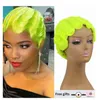 Red Short Curly Wigs for African American Women Brown Black Finger Waves Wig Synthetic Blonde Hair Wig Cosplay