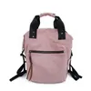 Estilo de mochila moda versão coreana rosa cinza de laptop mulheres grande capacidade de sacos de escola para adolescentes podem ser usadas com a mão