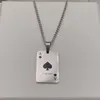 Tij merk ketting een poker hanger hip-hop retro straat wilde paar trend sieraden accessoires