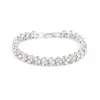 Lien, chaîne exquis luxe Bracelet en cristal romain pour les femmes cadeau de mariage coréen or Rose argent couleur Bracelets bijoux