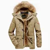 UAICESTAR Männer Winterjacke Parkas Mantel Pelzkragen Mode verdicken warme Jacken Casual Hohe Qualität Große Größe 6XL Herrenmantel 210916