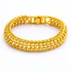 Biço de 12 mm Mesh Men Bracelet Chain 18K Amarelo Gold Classic Classic Fashion Jewelry Gift7155069