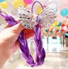 8-Style Hairband Rainbow Unicorn med långa perukklämmor Julen Brilliant Hair-Bow Girls Hair Accessory Barrettes Födelsedagspresent