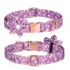 Pet Collars Removable Flower Dog Collar Lettering Dogs Pets Products 10 colors