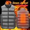 Outdoor T-Shirts 2021 Heated Vest USB Electric Clothing Men's Down Heating Graphene Jacket For Winter Sport Skiiing