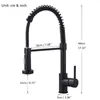 Quyanre fosco fosco preta pia faucet puxar para baixo cozinha torneira Único misturador de punho tap 360 rotação Torneira Cozinha misturador Tap 211108