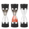 Manually 2 in 1 Hourglass Shape Dual Salt Pepper Mill Spice Grinder Shaker for Kitchen Cooking Tools Easy to Clean CA 210611