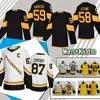 87 Sidney Crosby 58 Kris Letang Hockey Jerseys Jake Guentzel Evgeni Malkin Mario Lemieux Jason Zucker Black men kids jersey uiforms