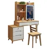 Meubles de chambre à coucher nordique tout en bois massif coiffeuse armoire de rangement intégré moderne minimaliste lumière luxe avec serrure petit m2897498