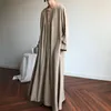 Oversized Women Vintage Spring Autumn Chiffon Long Shirt Dress Sexy V-neck Sashes Full Sleeve Maxi Dresses Brief Solid Color X0521