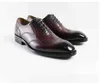İngiliz Tarzı Vintage El Yapımı Elbise Ayakkabı Erkek Oxfords Custom Made Erkekler Örgün İş Ayakkabısı Büyük Boy Euro 38-46
