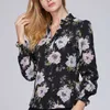 À manches longues femmes blouses chemise mode en mousseline de soie imprimé décontracté style vintage haut pour femme chemises femme vêtements blusa D556 30 210528