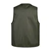 Multipocketfock Classic Tactical Coloat Machone Maleless Descarregando casaco sólido Vest fotógrafo de colete masculino 201120