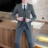 Terno dos homens ternos Negócios Wear formal estilo coreano slim se encaixar homens na moda cavalheiro Trendy three-peça terno 1-1-31 x0909