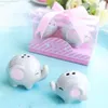 Party Favorit 50PCS Lot Boy Girl Baby Shower Favoriter Elefant Keramik Salt Peppar Shakers Brides Maid Gifts Bröllop