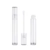 5 ml lege lip glanzend buizenflessen duidelijke mini hervulbare lippen balsem container met borstel plastic cosmetische verpakking flessen