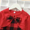 Vêtements pour enfants filles robe de treillis de noël enfants plaid de noël robes de princesse printemps automne mode bébé vêtements