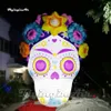 할로윈 파티 장식을위한 LED 조명이있는 무서운 조명 거대한 풍선 두개골 모델