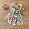 Meninas bebê vestido crianças roupas verão cópia bonito fruta colorida vestido de princesa vestido infantil criança crianças vestidos q0716