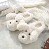 Cute Lucky Dog Anime Pantofole da casa Donna Infradito invernali Moda Donna Morbido Caldo Peluche Scarpe piatte per interni Coppie Uomo Camera da letto K722