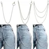 Keychains 2022Punk Rock Metal Pants Waist Chain Men Women Key Big Ring Wallet Keychain Jeans Unisex Hip-hop Jewelry Gift Fred22