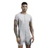Pigiama da uomo Onesies Sleepwear di alta qualità Super-elastico da notte da uomo per il tempo libero Home Sexy Men Pigiama Set 210901