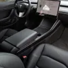Für Tesla Modell 3 Modell y Carbon Fiber ABS Center Storage Armlehne Abdeckung Trim Innere Accessories283K