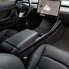 Tesla Model 3 Model Y Karbon Fiber Abs Merkezi Depolama Merkezi Koltuk Kapağı Trim İç Aksesuarlar2158872