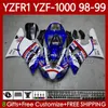 Motorfiets Lichaam voor Yamaha YZF R 1 1000 cc YZF-R1 YZF-1000 98-01 Carrosserie 82NO.15 YZF R1 YZFR1 98 99 00 01 1000CC YZF1000 1998 1999 2000 2001 OEM FACEERS KIT BLUE BLK