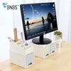 BNBS LCD Monitors Stand med Drawer Office Desktop Sundries Storage Box Display Bracket Multi Use 3 Organizer Y200628