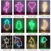 LED Neon Light Sign Holiday Decorações De Casamento Decorações De Casamento Crianças Decoração Decoração Flamingo Moon Unicorn Lâmpada Néon