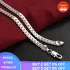 5MM Full Sideways 925 Sterling Silver Collier Unisexe Bijoux De Mode Pour Femmes Hommes 45/50/55 / 60CM Lien Chaîne Cadeau De Mariage XL1010 Q0531