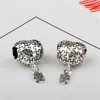 Puzzle cuore lega fascino perline grande buco moda donna gioielli stile europeo per Pandora braccialetto fai da te collana PANZA007-2