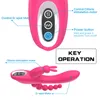 NXY Vibrators kanin G Spot Clitoris Stimulator Penis Anal Dildo Vibrator Double Penetration Sexleksaker för kvinnor Vuxen Par Sexuell produkt 1118