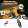 Complete Tattoo Kit 2 stks Coil Machine Voeding Naalden Tips Grepen met Draagbare Apparatuur Tool Case voor kunstenaars