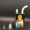 Hitman Cam Bongs Nargile Dab Suyu Kutusu Yağ Teçhizatı Su Bong Heady Borular 14mm Kase Çıkarılabilir Ağızlık Bubbler Beher