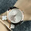 Marque montre femmes fille cristal grandes lettres Style métal acier bande Quartz montres horloge GS11