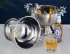 304 Rostfritt stålhjorthuvudörat Kylare Guld Silver Champagne Ice Bucket Champagne Ice Bowl241L