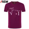 REM Vêtements d'été pour hommes T-shirts drôles Geek Mathematics Joke Imprimer T-shirt Coton à manches courtes Hip Hop Tees Plus Taille 210716