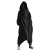 Fashion Long Design Hoodies Man Långärmad Hooded Unisex Long Coat Zipper Fleece Fodrad Vinter Hoodie Sudaderas Hombre 220121