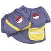 Dog Apparel Clothes School Bag Cotton Linen T-shirt Japanese Uniform Cute Teddy Fat Summer