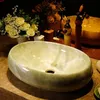 Stor lyxig handgjord oval form marmor badrum sink bassäng för dekorationHigh quatity