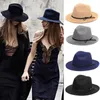 Elegante retro chapéu superior material de alta qualidade chapéus macios para mulheres design de moda adequado para praia boné feminino sombreros de mu298c