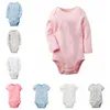 Baby romer baby jumpsuits bomull hög kvalitet billiga fasta färger flera färger korta ärmar triangel romer baby onesies 0-24m EUR 23 y2