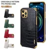 الحالات الهاتف المحمول Textura Crocodilo Caso O iPhone 13 Mini 12 Pro ماكس كابا دي كورو Luxo Para iPhone13