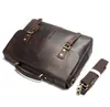 Vintage Crazy Horse Genuine Leather MenLeather Messenger Bag Men laptop bag tote Handbag male crossbody Bag Sling