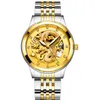 Mohdne H666 брендовые мужские часы с автоматическим механизмом, большая золотая пластина с драконом, водонепроницаемые338J